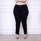 Calça Jeans Preta Básica Lisa Com Estilo Casual Plus Size