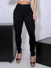 Calça jeans preta feminina classica tradicional destroyed