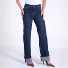 Calça Jeans Reta Barra Virada Feminino Revanche Zanzibar Calça Jeans Reta Barra Virada Feminino Revanche Zanzibar