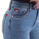 Calça Jeans Reta Com Bordado De Coração Feminina Revanche - Ca.fem.00456