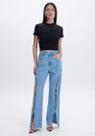 Calca jeans reta super high myft feminino