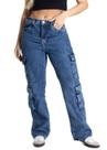 Calça Jeans Sawary Reta Petit - 280599 - Azul médio 44