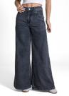 Calça Jeans Sawary Super Wide Leg Petit -283778 - Preto 36