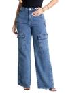 Calça Jeans Sawary Wide Leg - 280998 - Azul medio 44