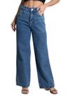 Calça Jeans Sawary Wide Leg Petit - 282028 - Azul médio 38 Calça Jeans Sawary Wide Leg Petit - 282028 - Azul médio 38
