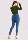 Calça jeans skinny chapa barriga cintura alta lunender 20534