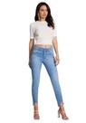 Calça jeans skinny cropped com detalhe barra lunender 20630