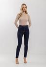 Calça Jeans Skinny De Cintura Alta Com Bolsos E Elastano Lez a Lez
