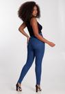 Calça jeans skinny destroyed chapa barriga tamanho 44 lunender 20621