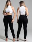 Calça Jeans Skinny Hot Pants Feminina Sawary Original Cintura Alta Estilo e Elegância