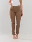 Calça Jeans Skinny Marrom Cintura Alta Modela Bumbum com Design Contemporâneo e Confortável