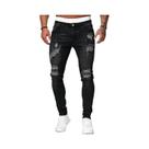 Calça Jeans Skinny Masculina Vintage Lavada Rasgada Casual Slim Fit Calça Jeans Skinny Masculina Vintage Lavada Rasgada Casual Slim Fit
