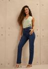 Calça Jeans Slim Cintura Alta Chapa Barriga Lunender J3496