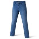 Calça Jeans Slim Infantil Juvenil Menino Jeans Claro Premium Com Regulagem Interna do 04 ao 16