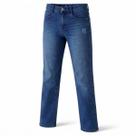 Calça Jeans Slim Infantil Juvenil Menino Jeans Escuro Premium Com Elástico Interno do 04 ao 16