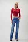 Calca Jeans Straight Rubi Flor de Lis