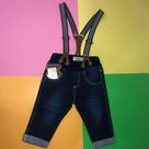 Calça Jeans Suspensório