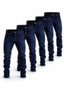 Calça Jeans Tradicional Serviço C/ Elastano Trabalho Kit 5 Unidades