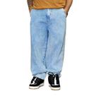 Calça Jeans Trip Side Baggy Bordado Cross Azul Lavado C081 Cor:AzulTamanho:44 Calça Jeans Trip Side Baggy Bordado Cross Azul Lavado C081 Cor:AzulTamanho:44