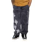 Calça Jeans Trip Side Baggy Bordado Gothic Cross Preto C047 Cor:PretoTamanho:44