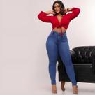 Calça Jeans Vizzary Skinny Cintura Alta Feminina - Azul Claro Calça Jeans Vizzary Skinny Cintura Alta Feminina - Azul Claro
