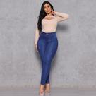 Calça Jeans Vizzary Skinny Cintura Alta Feminina - Azul Calça Jeans Vizzary Skinny Cintura Alta Feminina - Azul