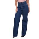 CALÇA JEANS WIDE LEG AZUL ESCURO ROCKS JEANS CL25022 Cor:Azul EscuroTamanho:42