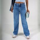 Calça Jeans Wide Leg Bolso Faca e Barra Normal Feminino Revanche Nevada
