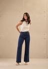 Calça Jeans Wide Leg Com Cintura Alta Chapa Barriga Lunender J3490