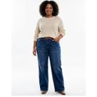 Calça Jeans Wide Leg Elastano PLus Size Feminina Bivik - 2244 Calça Jeans Wide Leg Elastano PLus Size Feminina Bivik - 2244