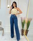 Calça Jeans Wide Leg Feminina - Liz - Conforto e Estilo em Algodão Calça Jeans Wide Leg Feminina - Liz - Conforto e Estilo em Algodão