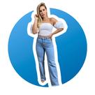 calça jeans wide leg modeladora