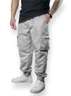 Calça Jogger Cargo Corta Vento Combat Masculina Cinza Skate