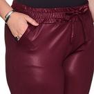 Calça Jogger Cirrê material sintético Feminina Plus Size