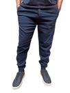 Calça jogger elastano azul marinho otima qualidade calça do homem moderno