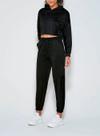 Calça Jogger Enfim1000103758 Feminina Bolsos Moletom Poliéster T. P/GG