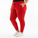 Calça Jogger Feminina Bengaline Plus Size Vermelha