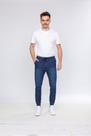 Calça Jogger Jeans Escuro Slim Elastano Estilosa Calça Jogger Jeans Escuro Slim Elastano Estilosa