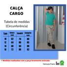 Calça Jogger Juvenil Infantil Sarja Cargo Punho Elástico