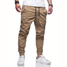 Calça Jogger Masculina C/ Punho Lycra Elastano Bege - Kaimu Jeans