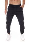 Calça Jogger Sarja Premium Masculina Com Punho Confortável Premium Cós Elástico - Preto