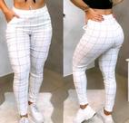 Calça Jogguer Feminina Bengaline listrada preta e branca b
