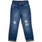 Calça Juvenil Look Jeans Mom c/ Cinto Jeans - UNICA - 4