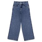 Calça Juvenil Look Jeans Wide-Leg Jeans