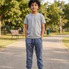 Calça Juvenil Ogochi Essencial Jogger em Moletom Mesclada