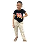 Calça Kukiê Jogger Infantil Bege Estilosa