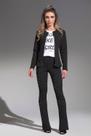 Calça Lado Avesso Fashion Flare Tachas Preto