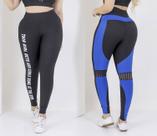 Calça Leg Academia Feminina Legging Cintura Alta Moda Fitness Suplex The Start Telinha Oferta