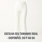 Calça Leg Boca de sino Branca, Flare, Cintura Alta, Leggin, Moda Feminina, Academia, Ideal p/ FÁRMAC