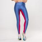 Calça Legging Azul Blue Boy Metalic com Entrepernas Rosa Enjoy Metalic